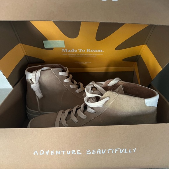 Soludos Ibiza High Top Sneaker in Sand - Picture 2 of 7